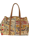 PRD Hand Bag Canvas Beige Auth bs14687