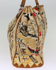 PRD Hand Bag Canvas Beige Auth bs14687