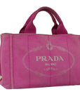 PRD Canapa PM Hand Bag Canvas Pink Auth bs14850