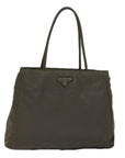 PRD Hand Bag Nylon Khaki Auth bs15044