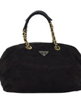 PRD Hand Bag Nylon Black Auth bs15075