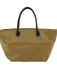 BBERRY Blue Label Tote Bag Nylon Beige Auth bs6823