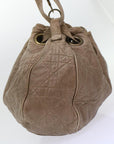 CHRISTIAN D1OR Canage Shoulder Bag Leather Brown Auth bs7073