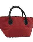BBERRY Blue Label Hand Bag Nylon Red Auth bs8360