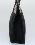 BBERRY Blue Label Tote Bag Canvas Black Auth bs8542