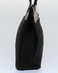 BBERRY Blue Label Tote Bag Canvas Black Auth bs8542