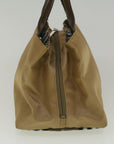 BBERRY Blue Label Hand Bag Nylon Beige Auth bs8792