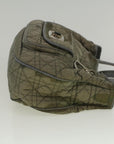 CHRISTIAN D1OR Canage Hand Bag Nylon Gray Auth bs9378