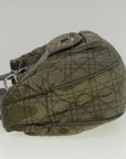 CHRISTIAN D1OR Canage Hand Bag Nylon Gray Auth bs9378