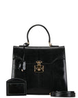 GCCI Lock Handbag Shoulder Bag 2WAY 000 01 0192 Black Leather GCCI