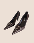 CHRISTIAN D1OR BROWN C&D CHARM PUMPS