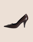 CHRISTIAN D1OR BROWN C&D CHARM PUMPS