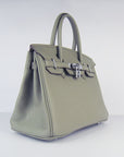 HMS Birkin 30cm Togo Leather Handbags Dark Grey Silver