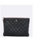 A82545 Classic Black Caviar Logo New Medium Clutch CH