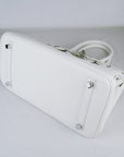 HMS Birkin 30cm Togo Leather Handbags White Silver