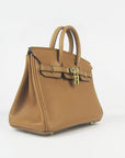 HMS Birkin 25cm Handbag 6068 light coffee golden