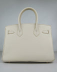 HMS Birkin 30cm Togo Leather Handbags Beige Golden