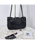 Around Flap Chain Shoulder Bag Black CH