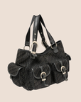 CHRISTIAN D1OR BLACK D1ORISSIMO STREET CHIC POCKET SATCHEL