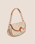 CHRISTIAN D1OR 2007 PINK & BEIGE ROMANTIQUE BAGUETTE BAG