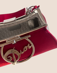 CHRISTIAN D1OR 2000s RED VELVET DIVA BAG