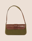 CHRISTIAN D1OR 2003 KHAKI BROWN LEATHER STREET CHIC SHOULDER BAG