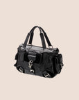 CHRISTIAN D1OR 2006 BLACK SUEDE REBELLE HOBO BAG