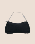 CHRISTIAN D1OR 2003 RHINESTONE EMBELLISHED BLACK CANVAS HARDCORE CROSSBODY BAG