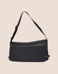 CHRISTIAN D1OR 2003 BLACK STREET CHIC ZIPPER SHOULDER BAG