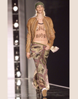 CHRISTIAN D1OR 2002 RUNWAY GOTHIC LOGO MESH TOP