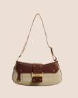 CHRISTIAN D1OR BROWN & CREAM STREET CHIC COLUMBUS BAG