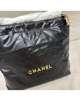 22bag medium black chain bag CH