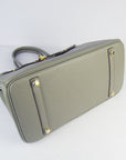 HMS Birkin 30cm Togo Leather Handbags Dark Grey Golden