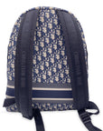 CHRISTIAN D1OR Blue Oblique Jacquard Canvas D1OR Travel Backpack Bag