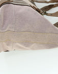 BBERRY Blue Label Shoulder Bag Canvas Brown Auth ep1641