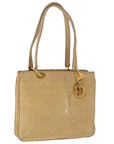 CHRISTIAN D1OR Canage Shoulder Bag Nylon Beige Auth ep3036