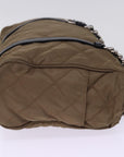 PRD Chain Shoulder Bag Nylon Brown Auth ep4518