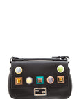 FNDI Black Micro Double Stud Baguette Cross-Body