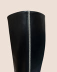 CHRISTIAN D1OR 2005 CD STITCH BLACK LEATHER BOOTS