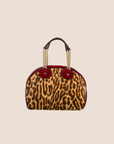 CHRISTIAN D1OR 2004 LEOPARD PRINT PONY HAIR GAMBLER BAG