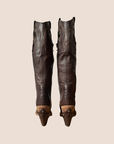 CHRISTIAN D1OR BROWN LEATHER WESTERN COWBOY BOOTS