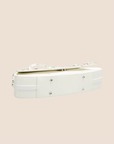 CHRISTIAN D1OR 2003 WHITE LEATHER BONDAGE CLUTCH