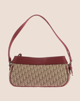 CHRISTIAN D1OR 2005 BURGUNDY STREET CHIC SHOULDER BAG