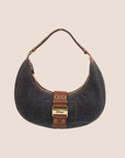 CHRISTIAN D1OR 2003 DENIM STREET CHIC HALF MOON BAG