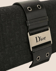 CHRISTIAN D1OR BLACK TROTTER STREET CHIC OPERA CROSSBODY CLUTCH