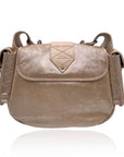 CHRISTIAN D1OR Beige Leather Rebelle Shoulder Bag Handbag
