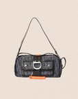 CHRISTIAN D1OR 2005 DENIM OBLIQUE FLIGHT BAG