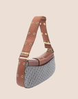 CHRISTIAN D1OR BROWN & NAVY D1ORISSIMO STREET CHIC COLUMBUS BAG