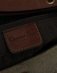 CHRISTIAN D1OR 2003 KHAKI BROWN LEATHER STREET CHIC SHOULDER BAG