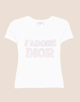 CHRISTIAN D1OR 2004 TROTTER RHINESTONE "J'ADORE D1OR" T-SHIRT